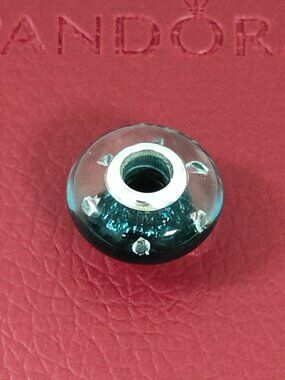 Pandora Midnight Blue Fizzle Murano Charm Murano Glass Bead Charm S925 ALE